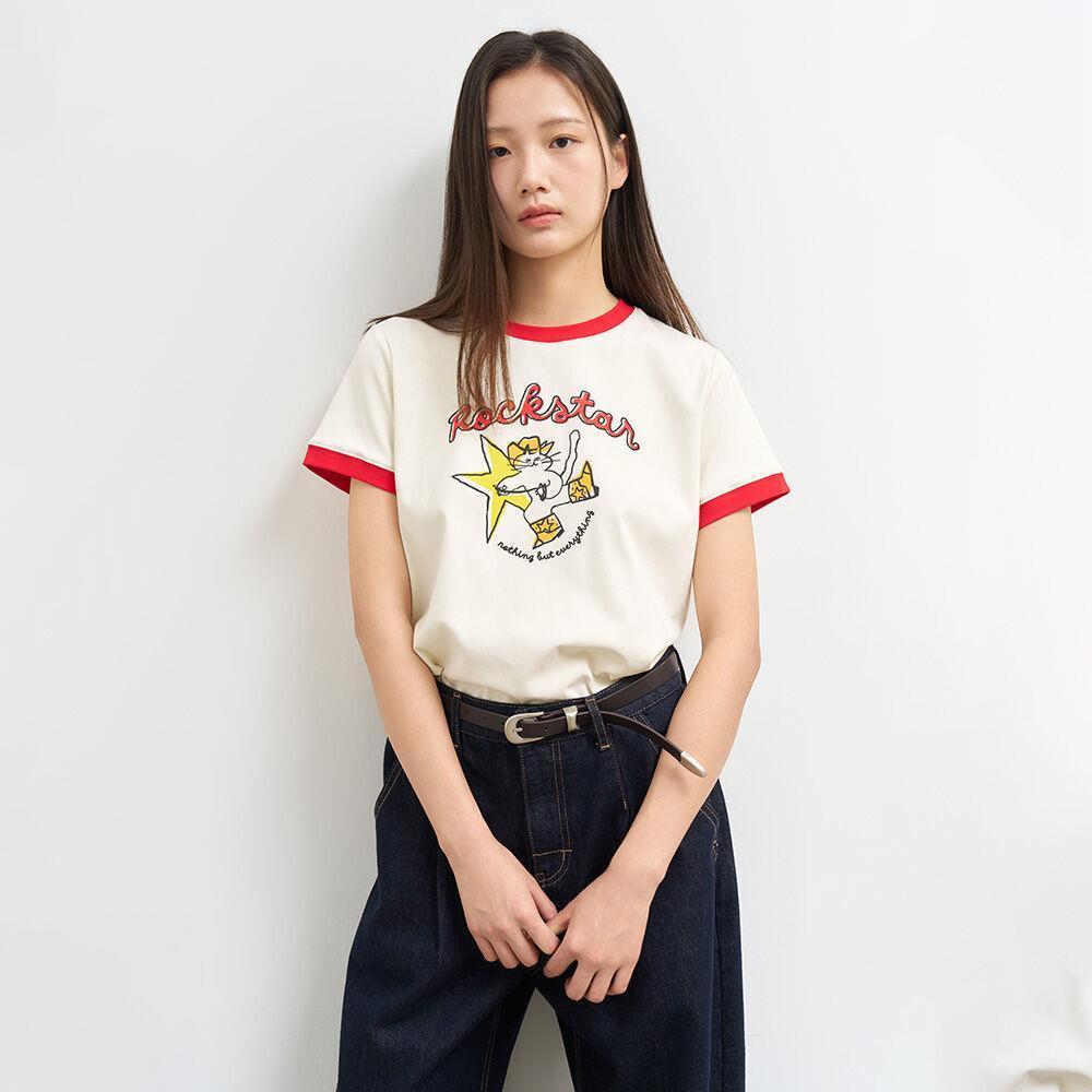 ★GENERAL IDEA★ WOMAN Rockstar Regular Ringer T-shirt [BUTT