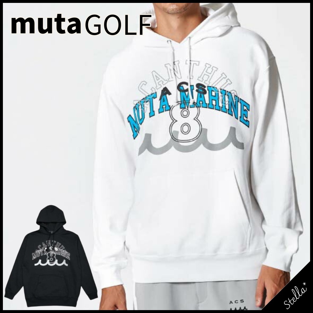 ■mutaGOLF■× ACANTHUSコラボ Multi Logo Hooded Sweatshirt