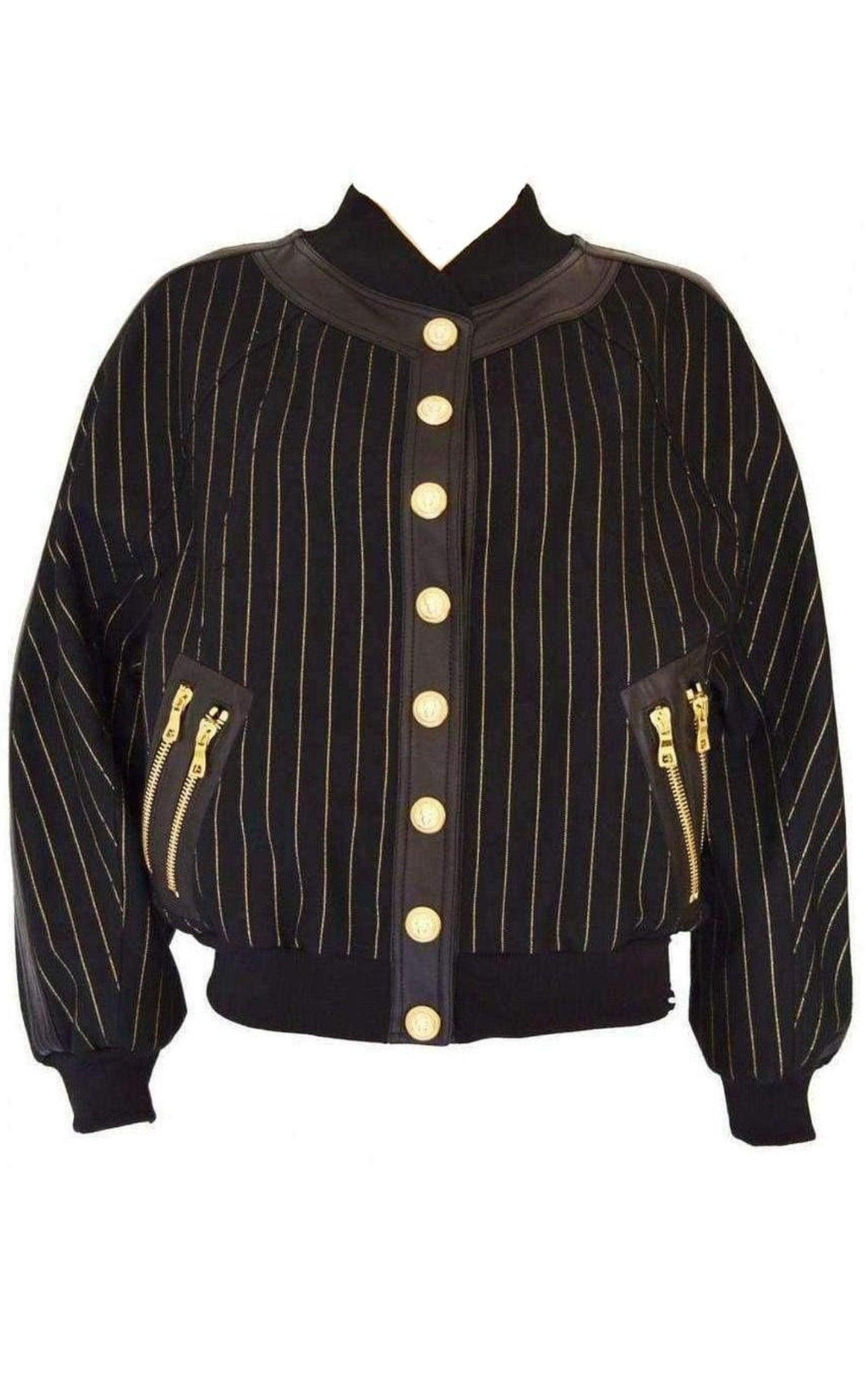 ダウンジャケット・コート Striped Cotton Teddy Jacket