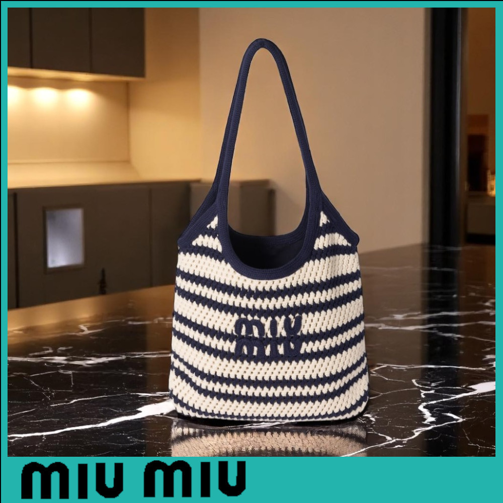 ★MIU MIU直営店★IVY かぎ針編み トートバッグ
