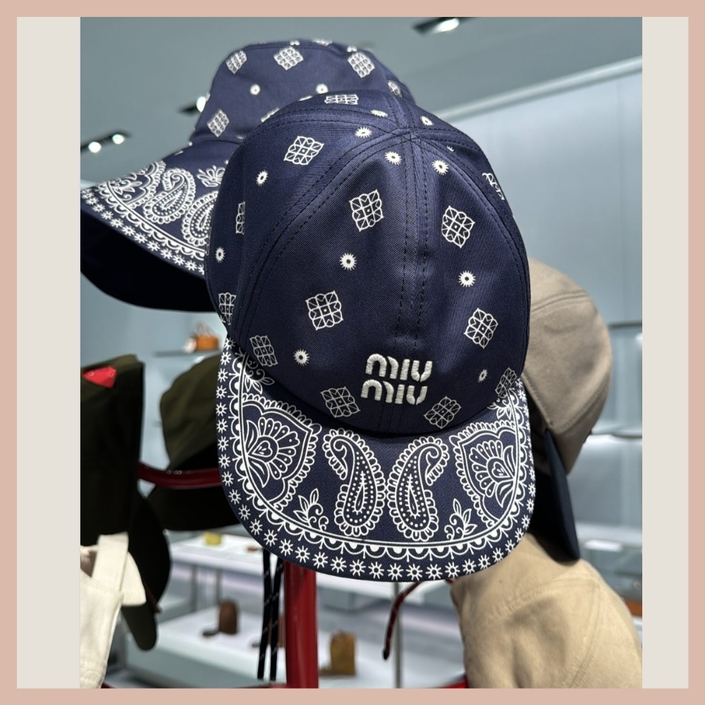 MiuMiu◆ミュウミュウ ドリル キャップ バンダナ◆DHL配送