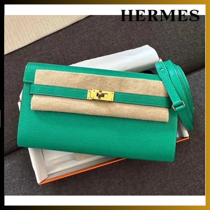 【Menthe × ゴールド金具】HERMES ケリートゥーゴー/To Go