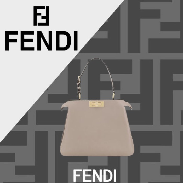 【FENDI】フェンディ ピーカブー ミディアム バッグ グレー