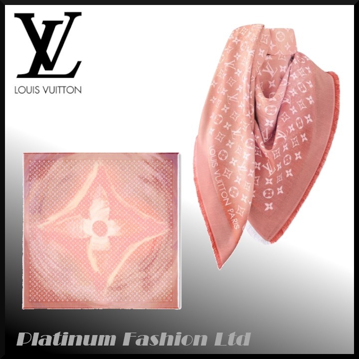 限定品◆関税なし【LOUIS VUITTON】Flower Brush Shine Shawl