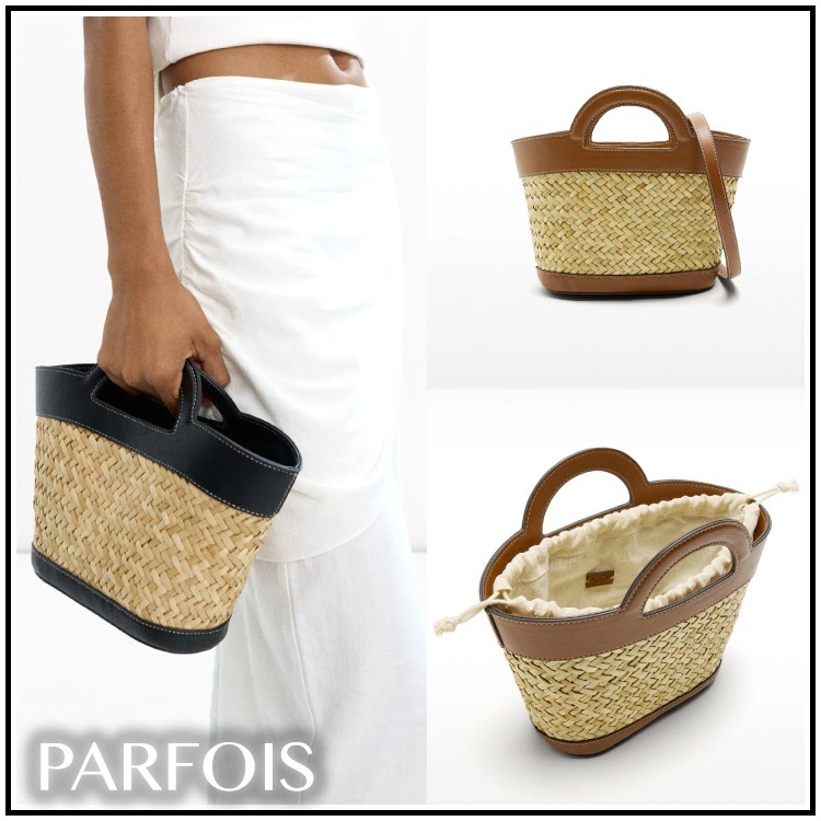 PARFOIS(☆クロスボディストラップ付きストロートートバッグ S