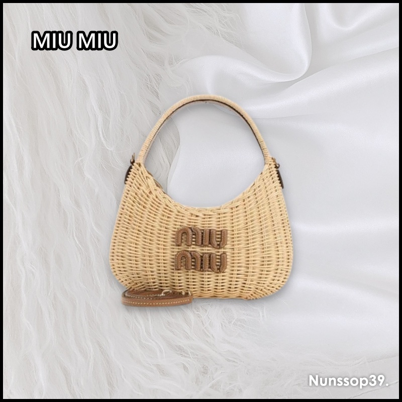 《MIU MIU》 ワンダーウィッカー ハンドバッグ