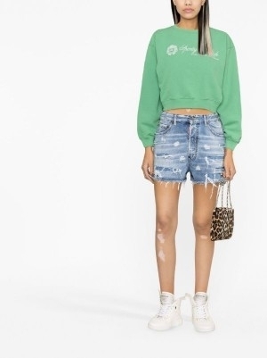 【関税込 日本発送】DSQUARED2 ダメージデニムショートパンツ