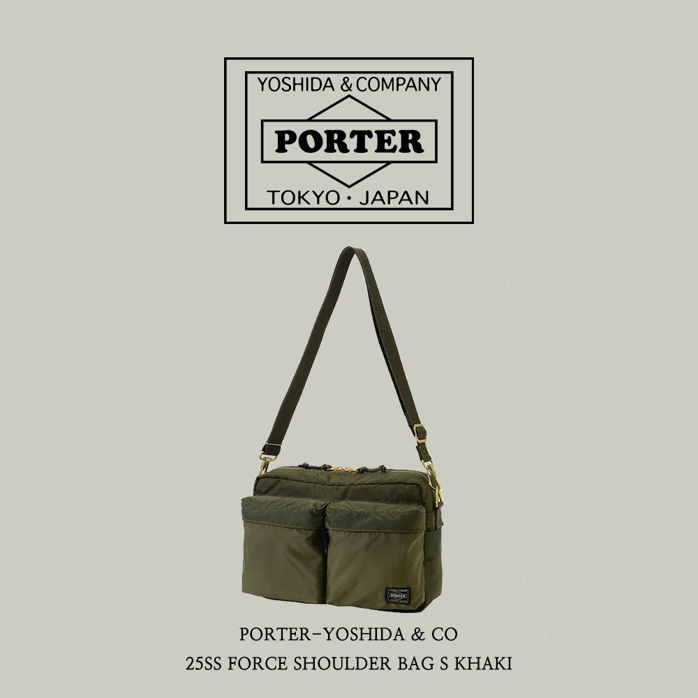 【PORTER】 25SS FORCE SHOULDER BAG S KHAKI