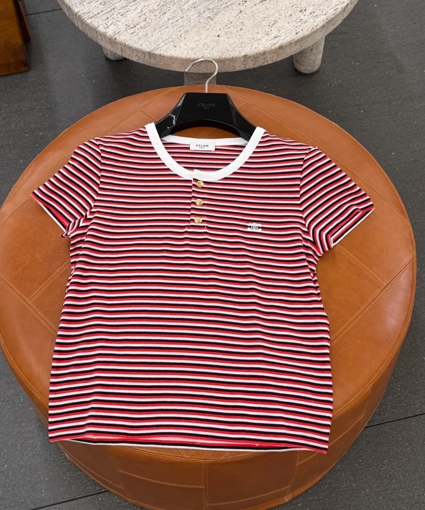 《CELINE》国内発送 セリーヌ トリオンフ Tシャツ ストライプ