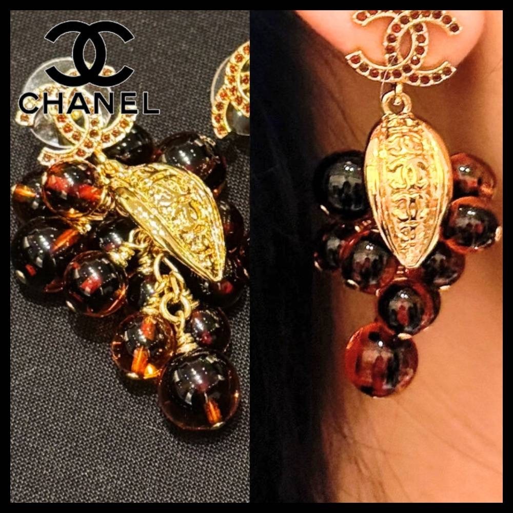 【つぶつぶデザインが可愛い♪】CHANEL ピアス