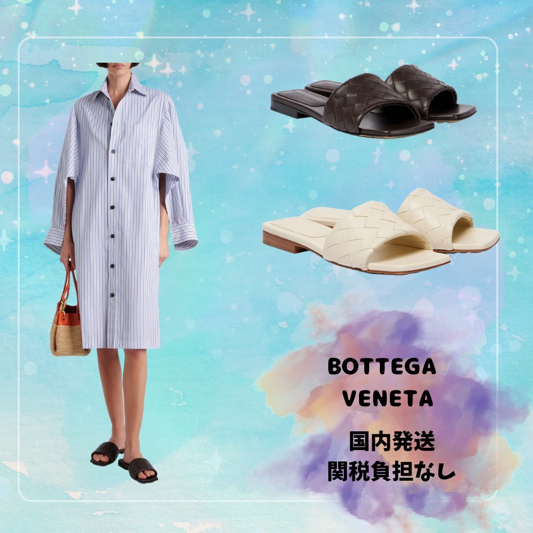 ◆BOTTEGA VENETA◆ パルコ イントレチャート レザー ミュール