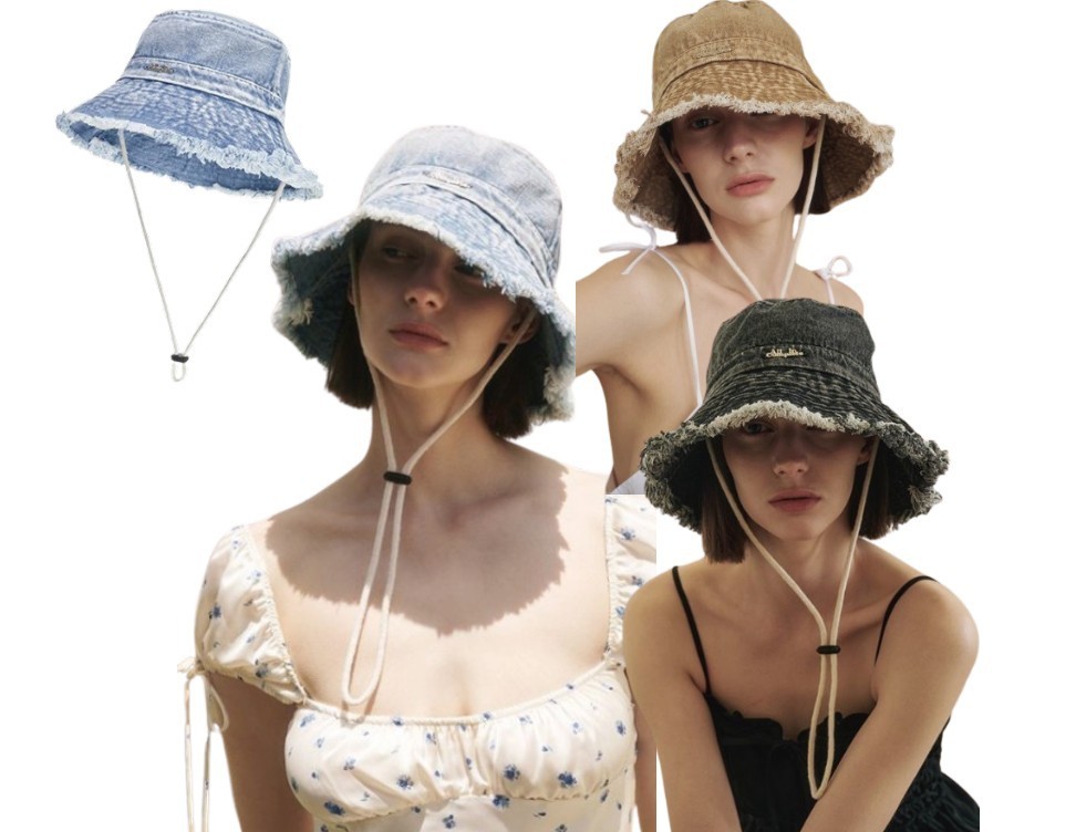 韓国商品/ALLINCOMPLETE Denim Bleaching Safari Hat