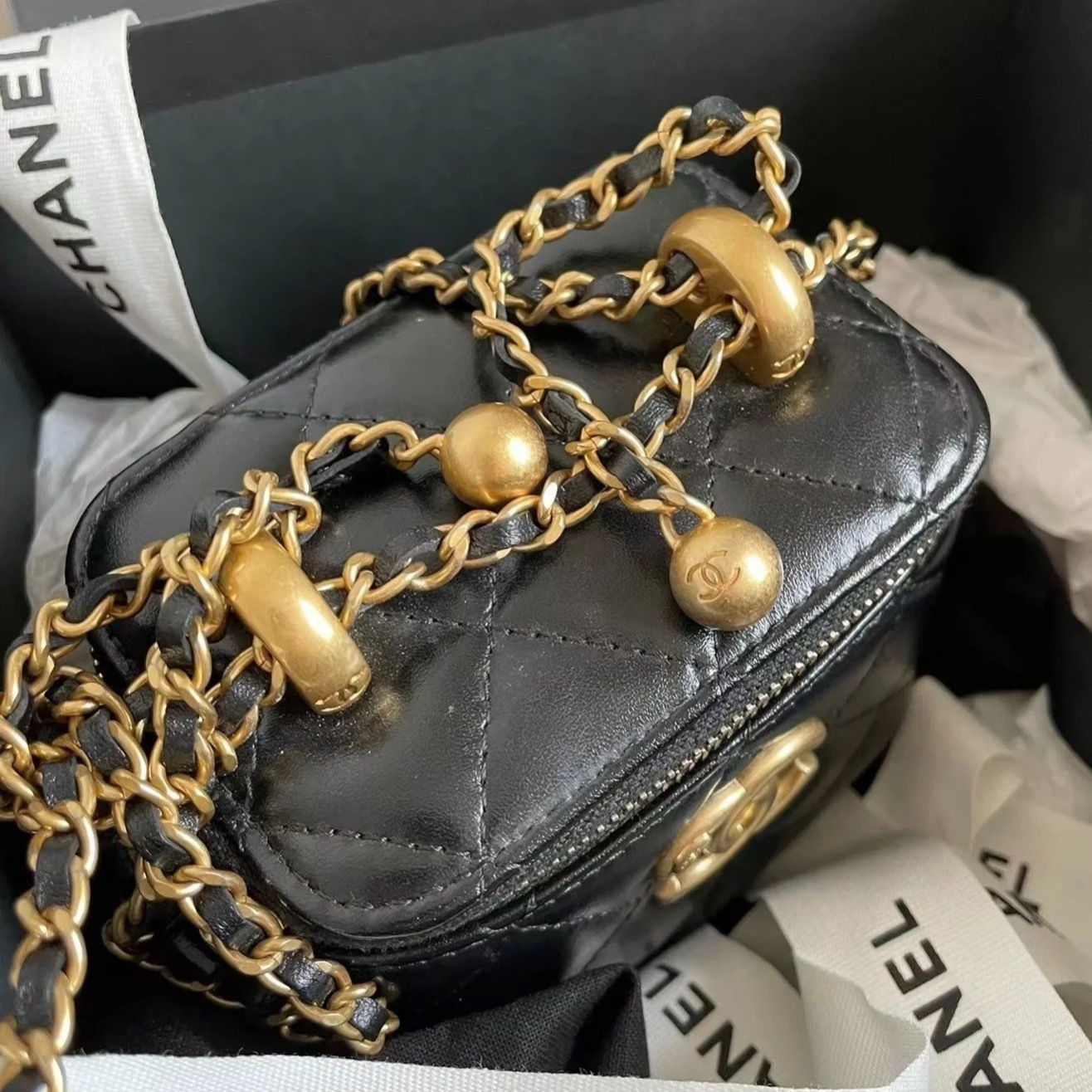 《ミニサイズで可愛い》CHANEL 25S スモール ヴァニティケース