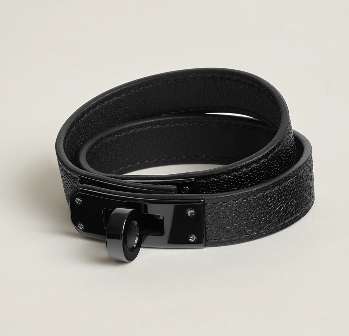 ソーブラック☆【HERMES】《ミニケリー》レザーブレスレット
