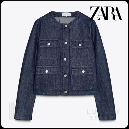 ネイビー（紺）系 ZARA(ザラ) ジャケット(レディース) - 海外