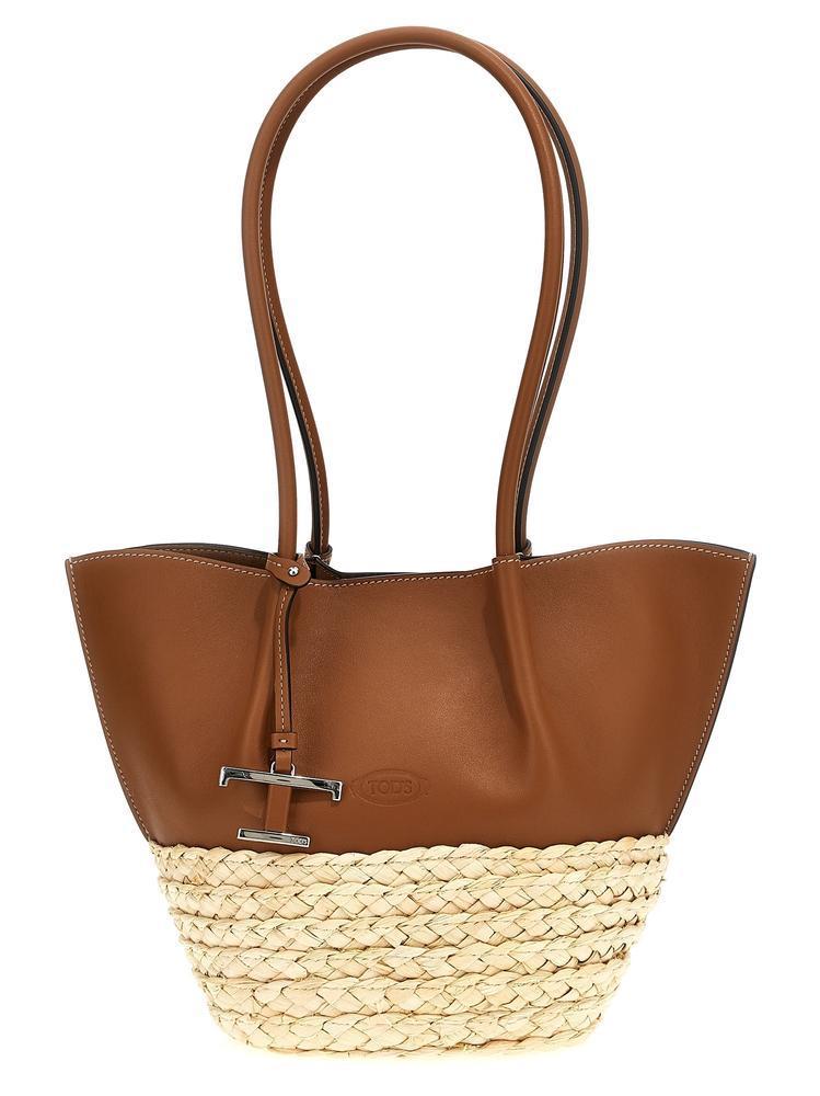 TOD’S T Timeless ラフィアバッグ スモール