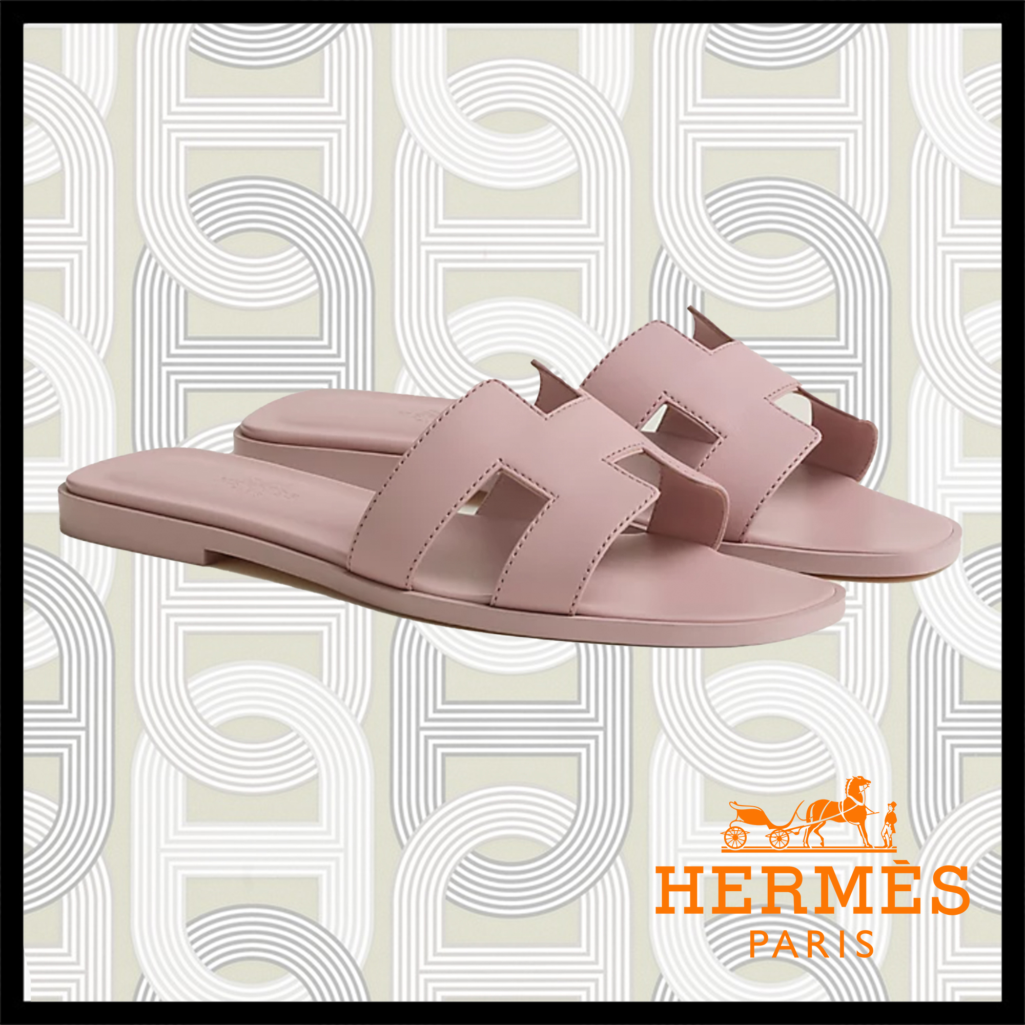 【HERMES】大人気サンダル Oran rose cancan