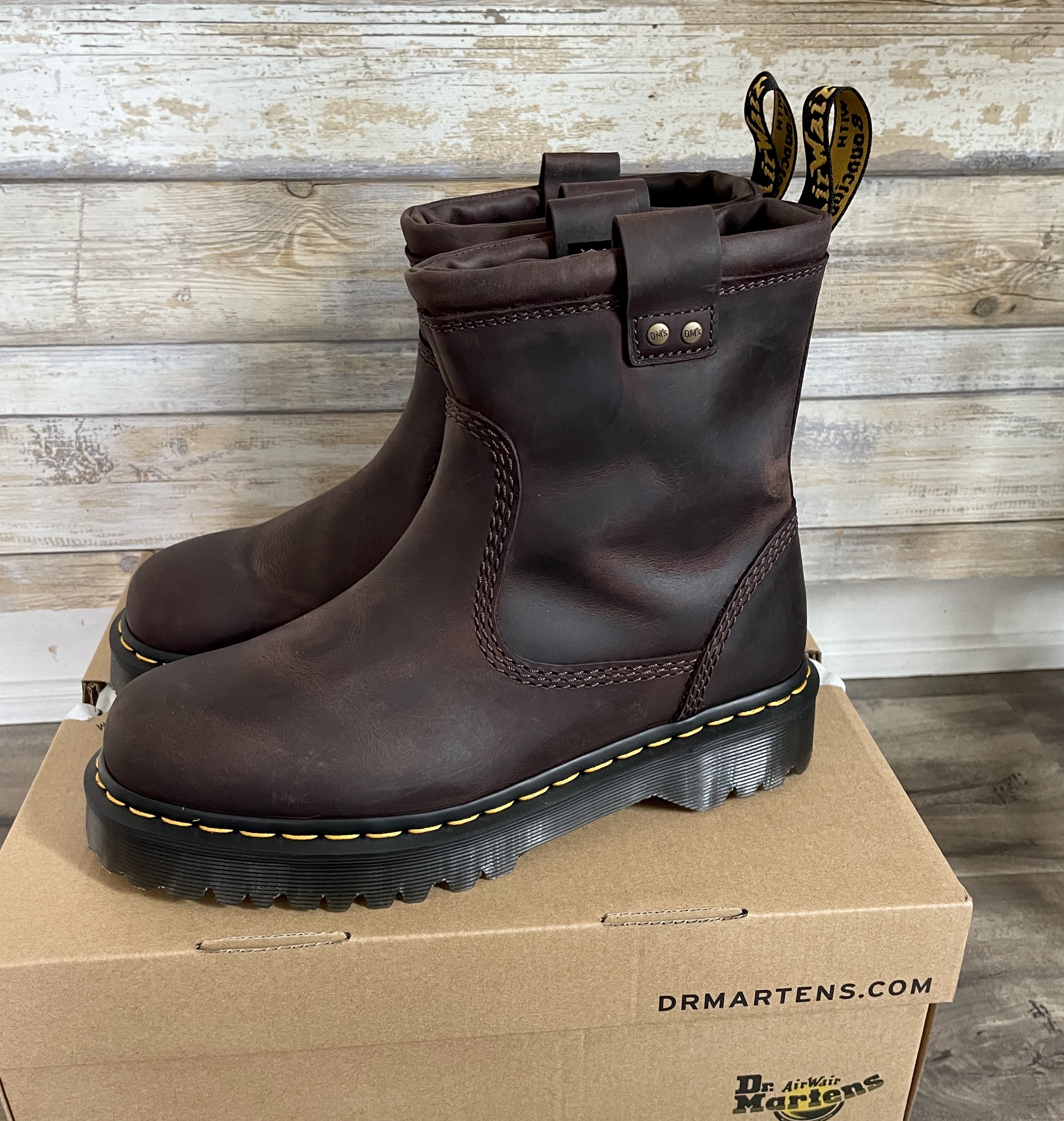 ミドルブーツ DR. MARTENS Anistone Lo Leather Biker Boots