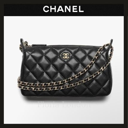 国内発送 毎日使える便利なサイズ 25A◇CHANEL チェーンクラッチ