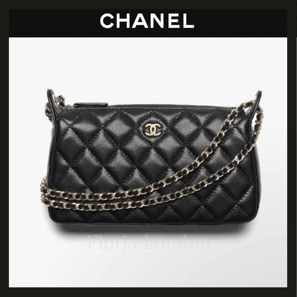 国内発送 毎日使える便利なサイズ 25A◆CHANEL チェーンクラッチ