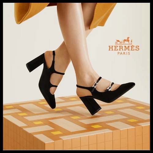 新作！ *HERMES* Jackie 90 スエードレザーストラップパンプス