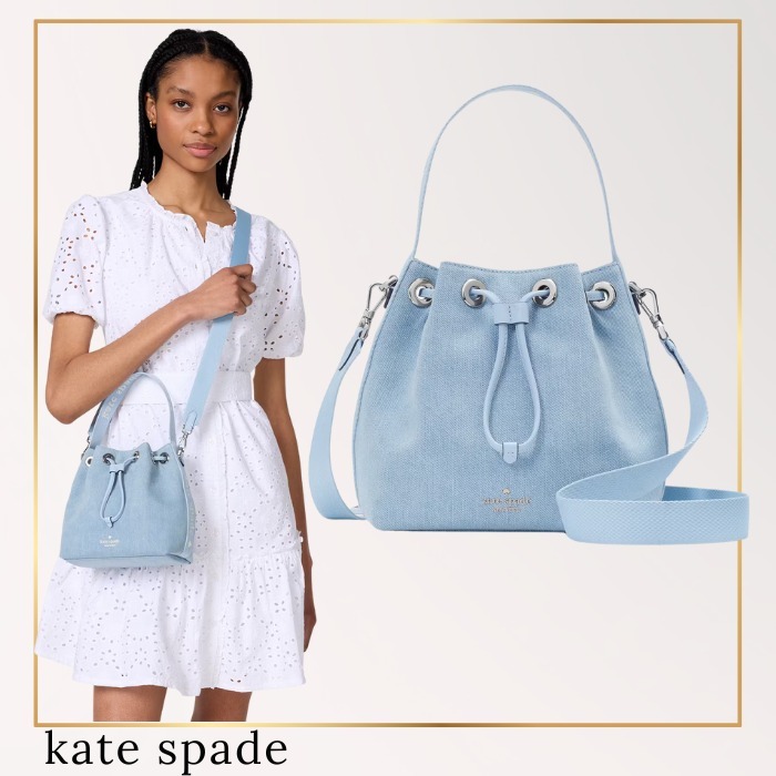 kate spade*大人可愛い*カジュアル映え*デニム バケットバッグ