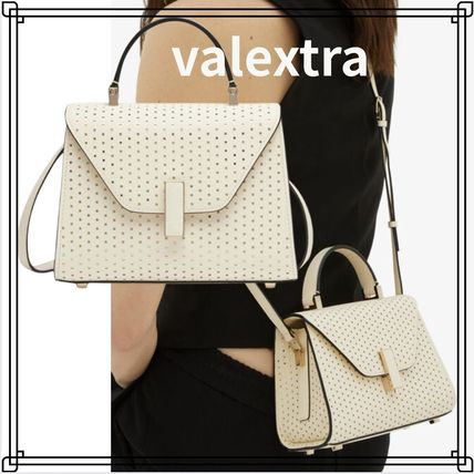 追跡あり★Valextra★ISIDE ミディアムハンドバッグ ホワイト Amazon | [ヴァレクストラ] バッグ イジィデ ミディアム ISIDE
