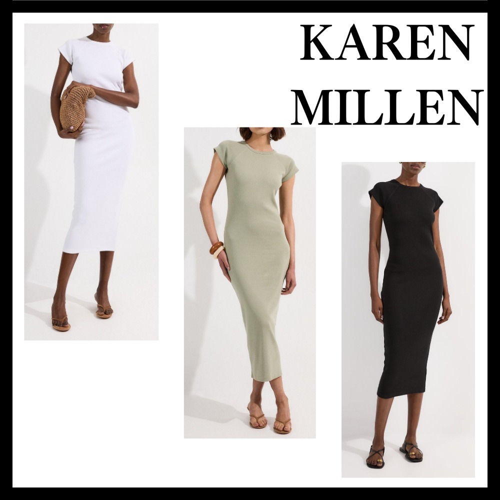 ◆KAREN MILLEN◆ コンパクトジャージースリーブマキシドレス