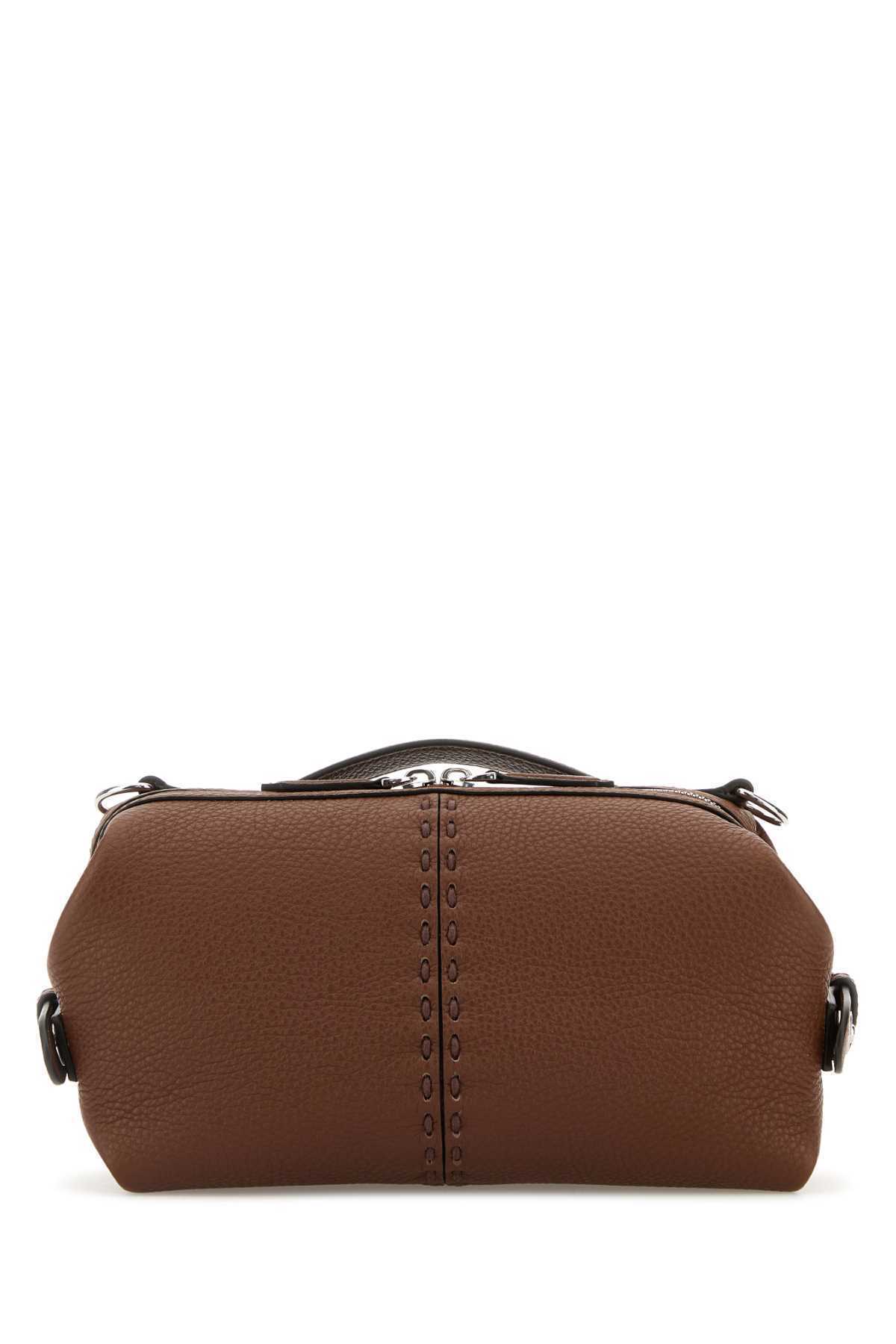 【関税&送料込】Fendi Brown Leather Small Fendi Siesta Ff Se