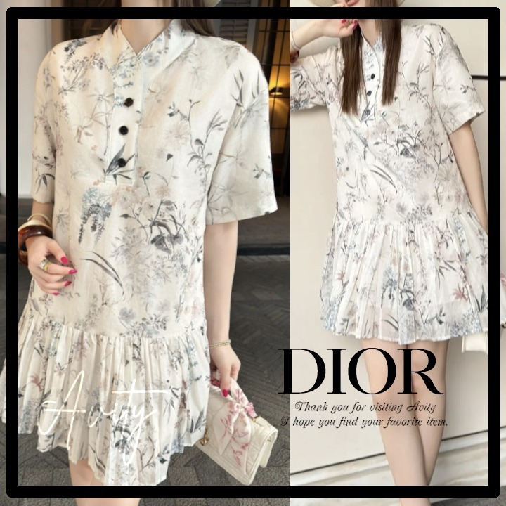 【日常使いにも可愛い♪清楚コーデ】Dior ワンピース