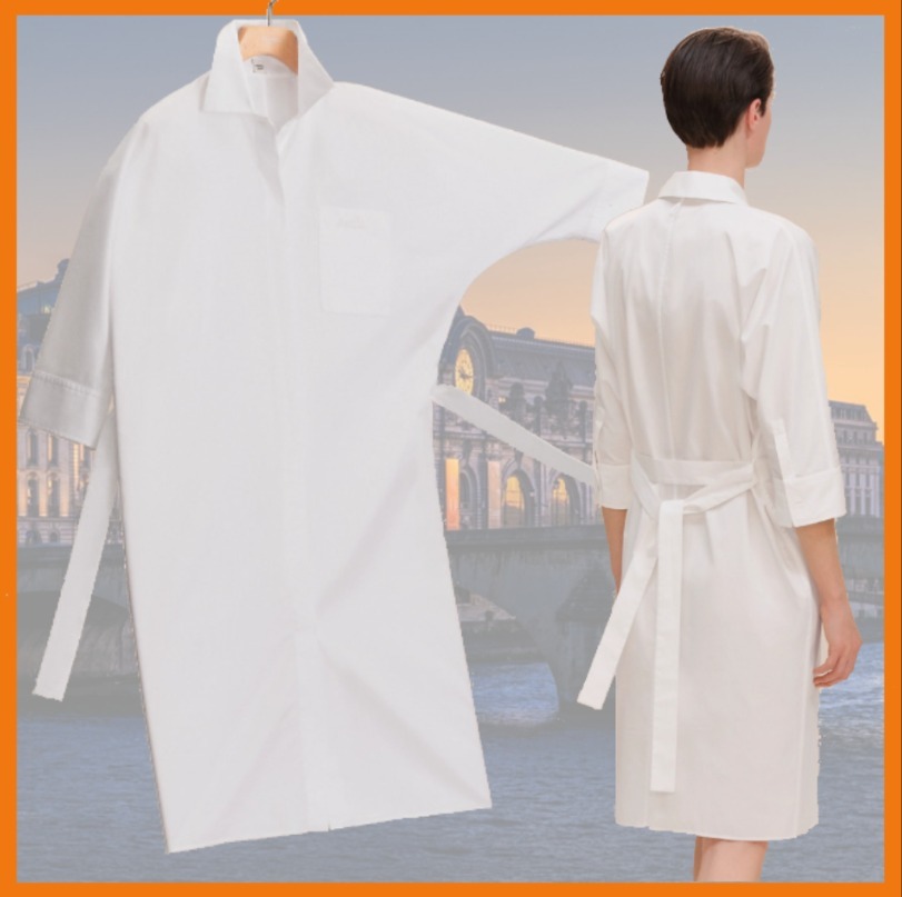 【大人カジュアル】【HERMES】シャツドレス