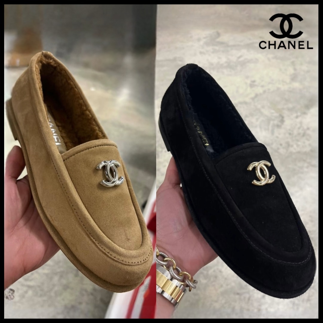 【大人可愛く履きやすい♪】CHANEL★ムートン スリッポン