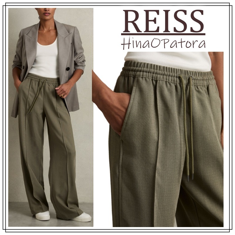 関送込*REISS*Sunnie ワイドレッグ ドローストリング パンツ