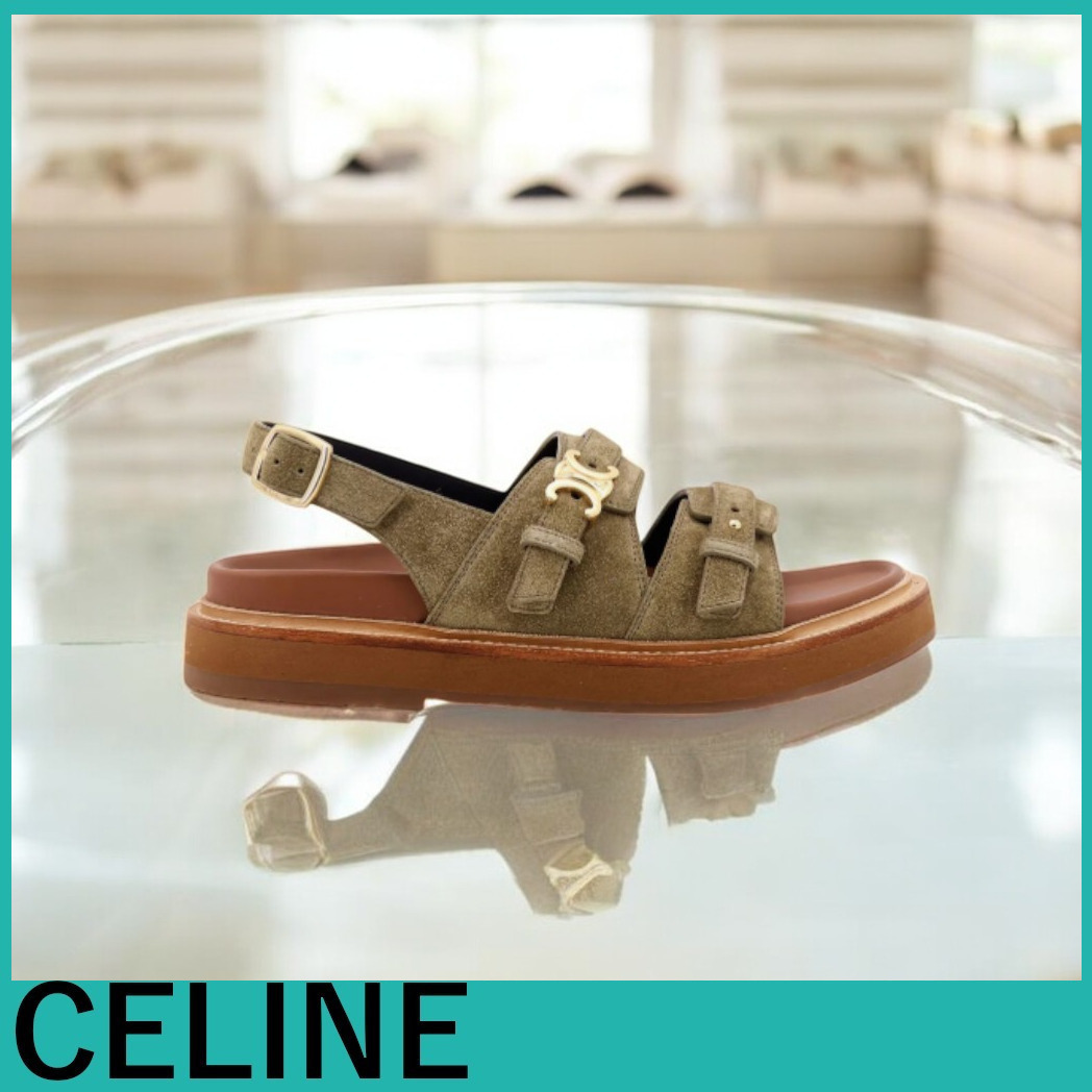 CELINE★レザーティッピトリオンフェサンダル