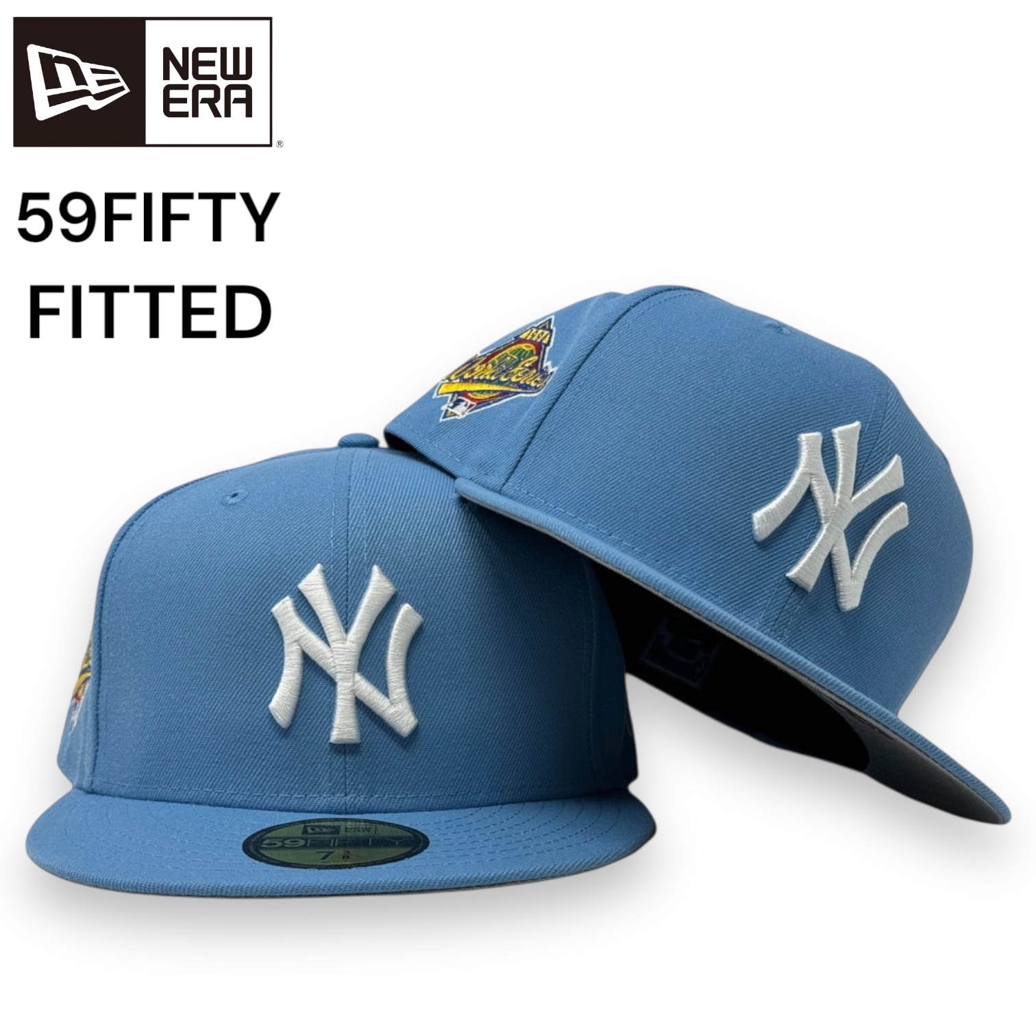 海外限定 NEW ERA ヤンキース 59FIFTY ニューエラ スカイブルー