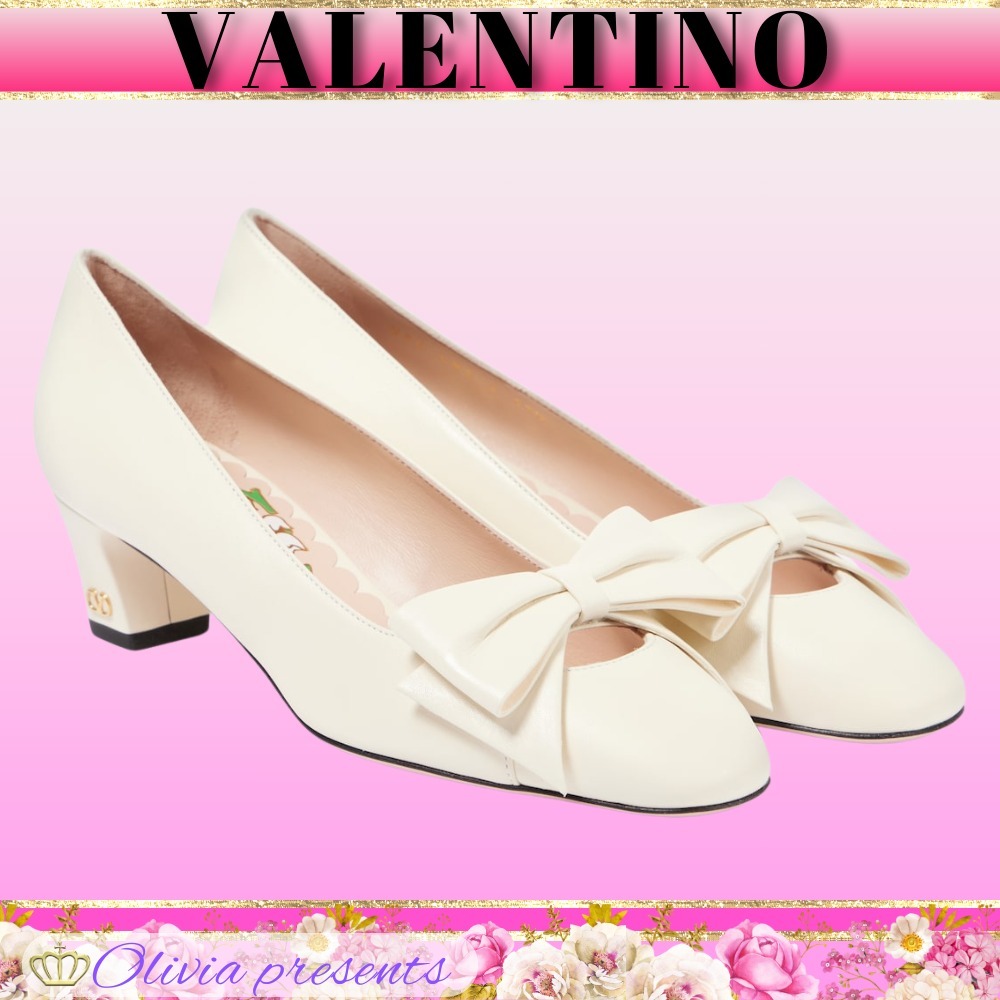 VALENTINO＞＞リボンディテール レザーパンプス