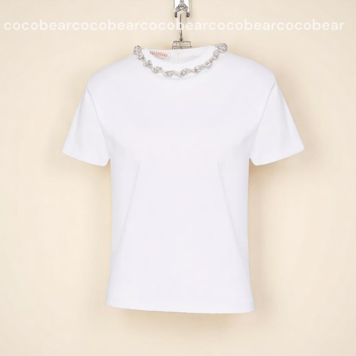 セール☆Valentino☆エンブロイダリー コットン tシャツ