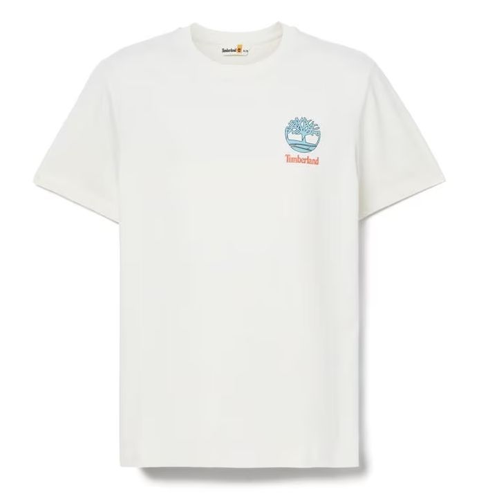 TIMBERLAND★半袖 クルーネック ロゴ バックプリント Tシャツ