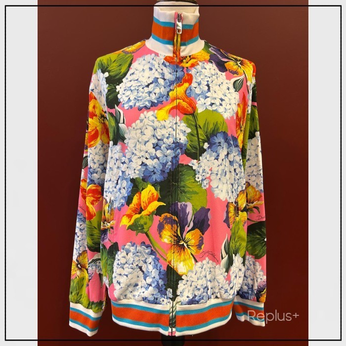 【Dolce&Gabbana】フローラルプリント ジップアップ ブルゾン