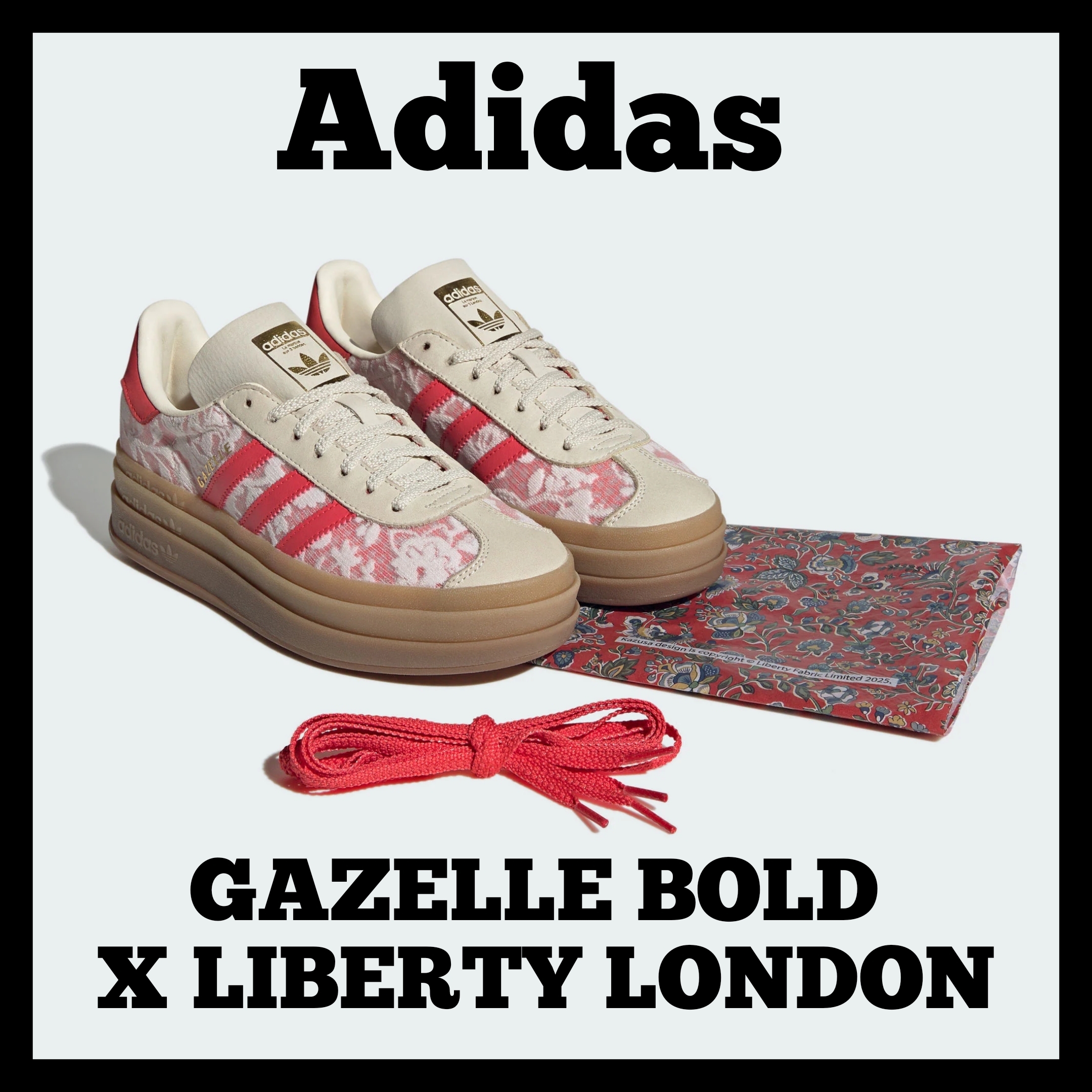 【Adidas】W Gazelle ガゼル ボールド X リバティ送料関税込
