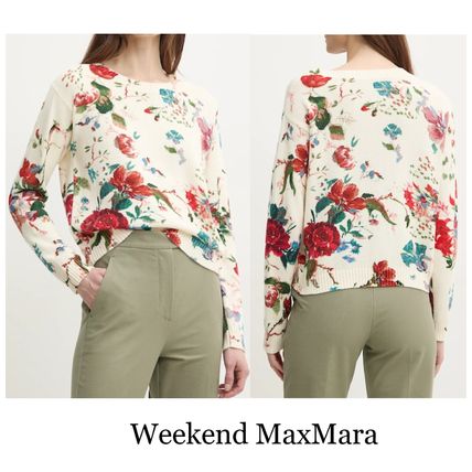 入手困難⭐weekend MAX MARA】アイボリー ボーダー 花柄セーター