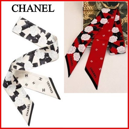 ☆CHANEL☆ 25A カメリア 花柄 ツイリー 2色