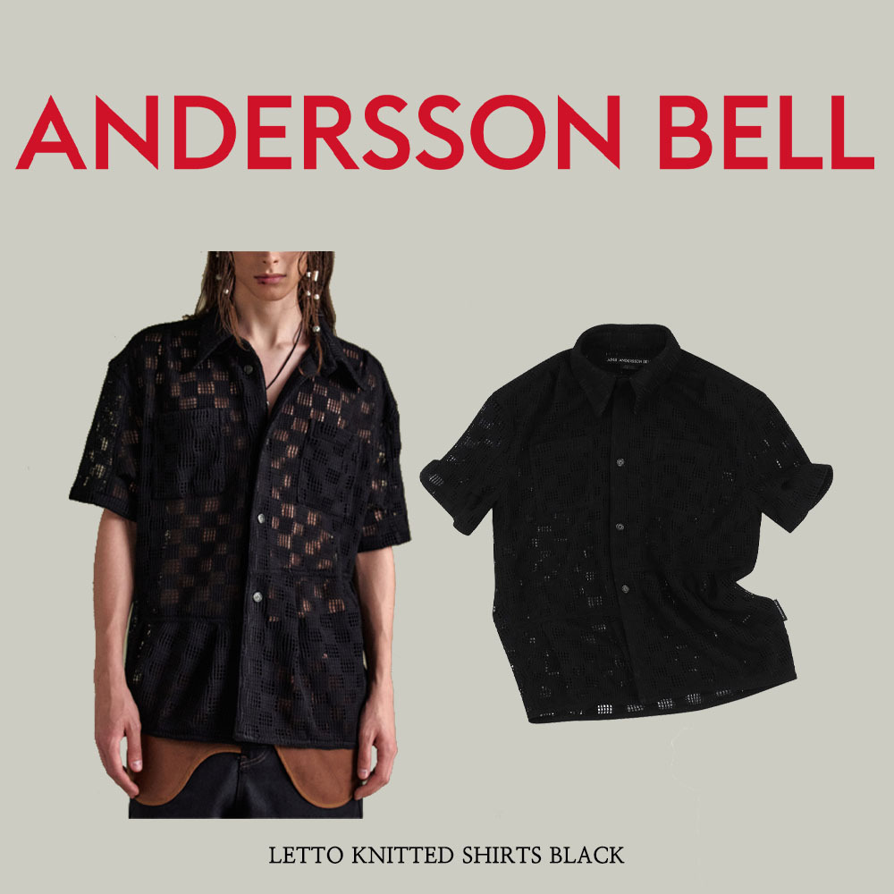 【ANDERSSON BELL】 LETTO KNITTED SHIRTS BLACK