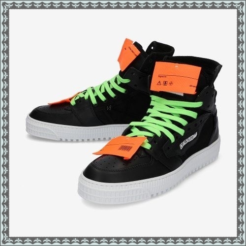 ★Off-White★ Off Court 30 High Top Sneakers Black OMIA065C9