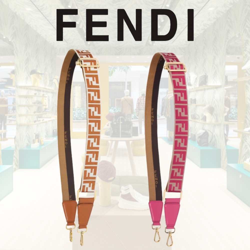 アウトレット☆【FENDI】ショルダーストラップ ロゴ入 全2色