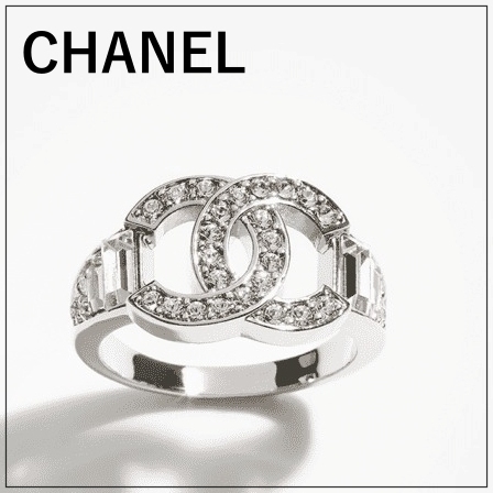 《2025春夏》CHANEL CCロゴが印象的なラインストーンリング