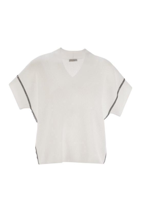 Tシャツ・カットソー BRUNELLO CUCINELLI Women Tops MOA718812 C159 WHITE