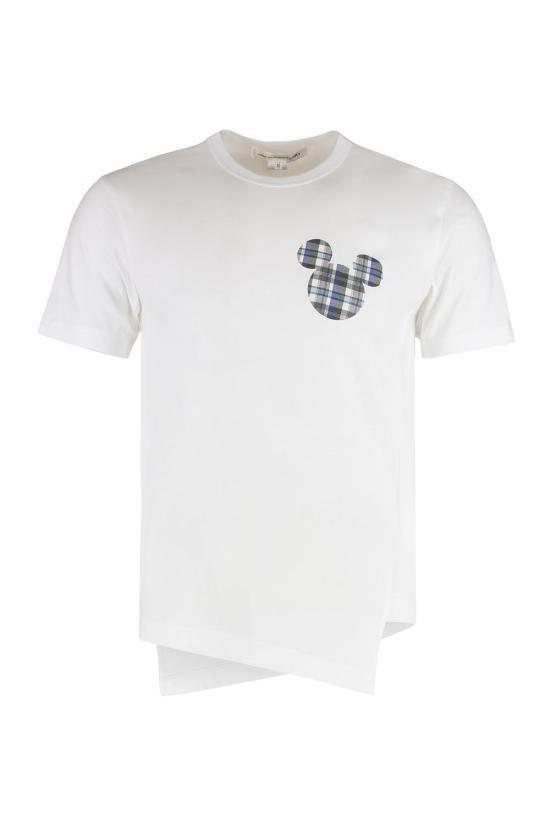 Tシャツ・カットソー COMME DES GARCONS Men T Shirts FOT028S25 WHITECHECKB White