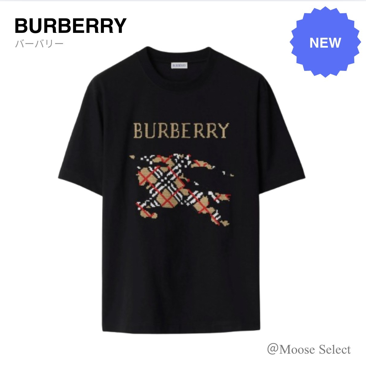 BURBERRY バーバリー メンズ コットンTシャツ ブラック