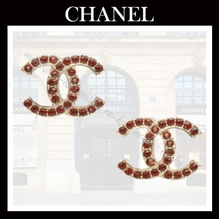 シンプルな存在感♡25A【CHANEL】シャネル CCマーク ピアス